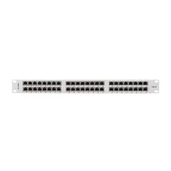 Patch panel Lanberg PPS6-1048-S 48 port 1U 19" kat.6 FTP ekranowany szary