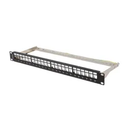 Patch panel pusty Lanberg PPKS-0924-B 24 port 1U 19" do modułów keystone