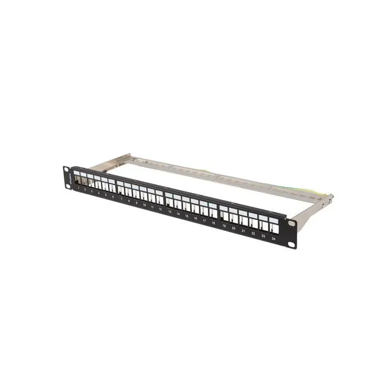 Patch panel pusty Lanberg PPKS-0924-B 24 port 1U 19" do modułów keystone