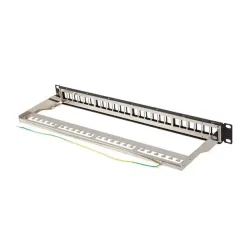 Patch panel pusty Lanberg PPKS-0924-B 24 port 1U 19" do modułów keystone