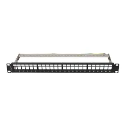Patch panel pusty Lanberg PPKS-0924-B 24 port 1U 19" do modułów keystone