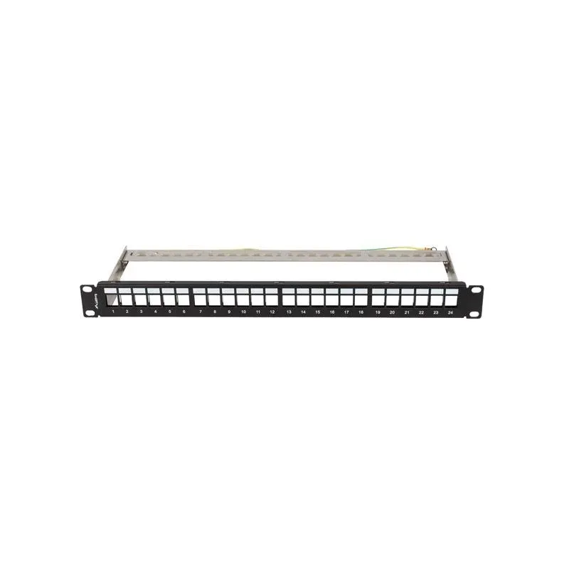 Patch panel pusty Lanberg PPKS-0924-B 24 port 1U 19" do modułów keystone