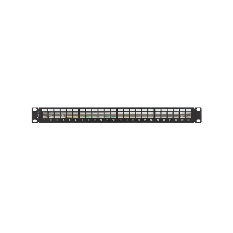 Patch panel pusty Lanberg PPKS-0924-B 24 port 1U 19" do modułów keystone