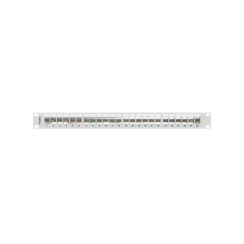 Patch panel pusty Lanberg PPKS-0924-S 24 port 1U 19" do modułów keystone
