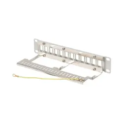 Patch panel pusty Lanberg 12 Port 1U 10" FTP z organizerem do modułów