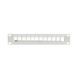 Patch panel pusty Lanberg 12 Port 1U 10" FTP z organizerem do modułów