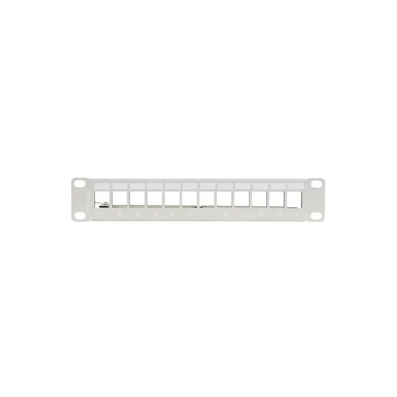 Patch panel pusty Lanberg 12 Port 1U 10" FTP z organizerem do modułów