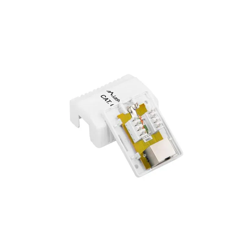 Gniazdo natynkowe Lanberg OS6-0001-W kat.6 ekranowane 1x RJ45