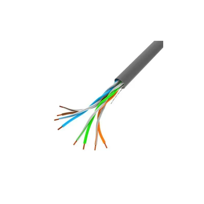 Kabel LAN Lanberg UTP Kat.5e 100m drut CU szary CPR + Fluke passed