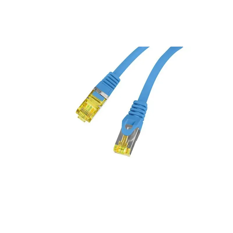 Patchcord Lanberg FTP kat.6A 0,25m LSZH CU fluke passed niebieski
