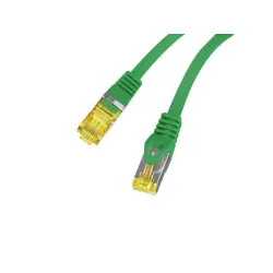 Patchcord Lanberg FTP kat.6A 1m LSZH CU fluke passed zielony