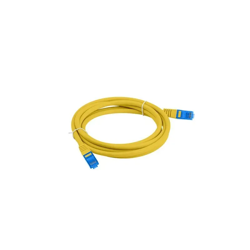 Patchcord Lanberg S/FTP kat.6A 1m LSZH CCA fluke passed żółty