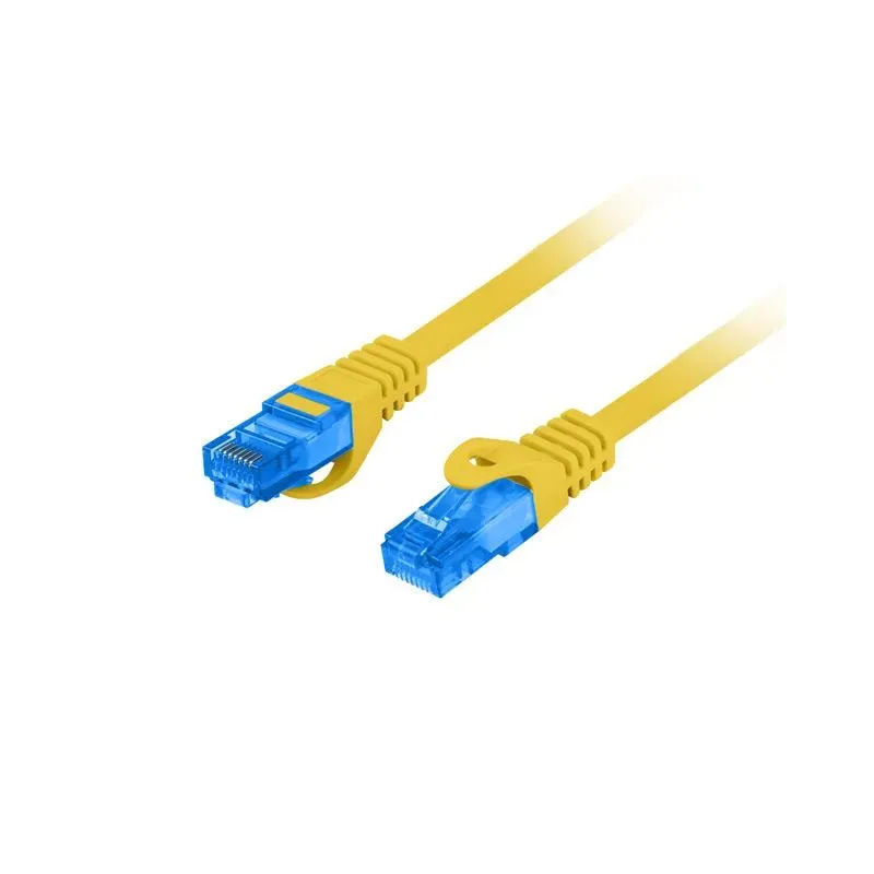 Patchcord Lanberg S/FTP kat.6A 2m LSZH CCA fluke passed żółty