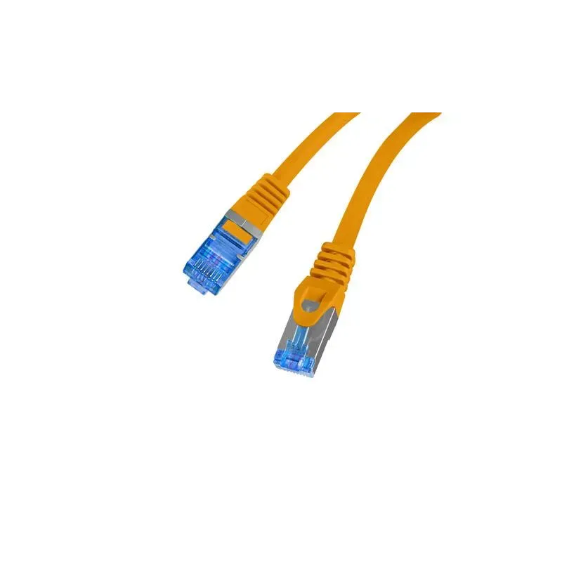 Patchcord Lanberg S/FTP kat.6A 0,25m LSZH CCA fluke passed pomarańczowy