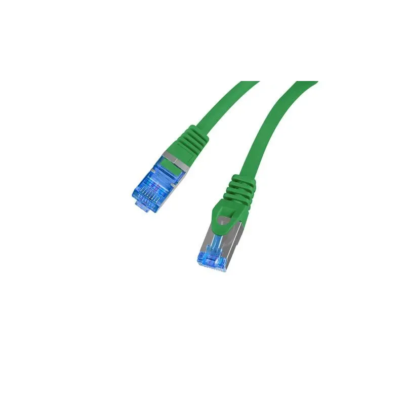 Patchcord Lanberg S/FTP kat.6A 0,25m LSZH CCA fluke passed zielony
