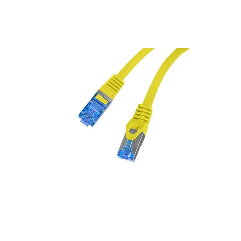 Patchcord Lanberg S/FTP kat.6A 0,25m LSZH CCA fluke passed żółty