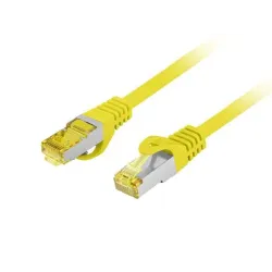 Patchcord Lanberg S/FTP kat.6A 5m LSZH CU fluke passed żółty