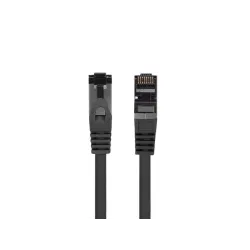 Patchcord Lanberg S/FTP kat.8.1 0,25m LSZH CU fluke passed czarny