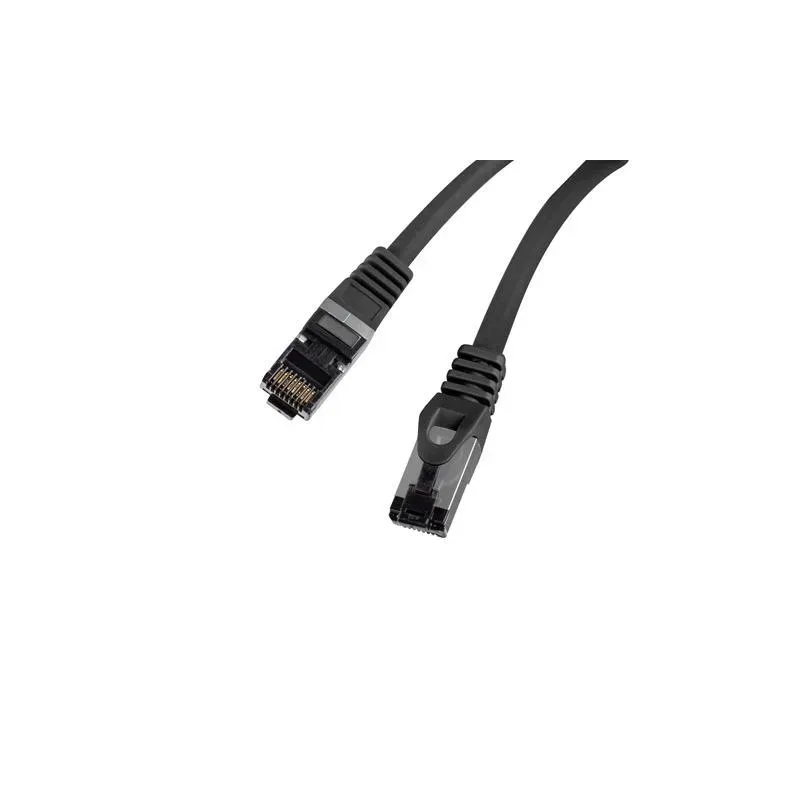 Patchcord Lanberg S/FTP kat.8.1 0,25m LSZH CU fluke passed czarny