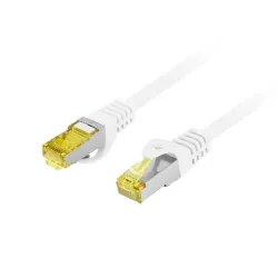 Patchcord Lanberg S/FTP kat.6A 0,5m LSZH CU fluke passed biały