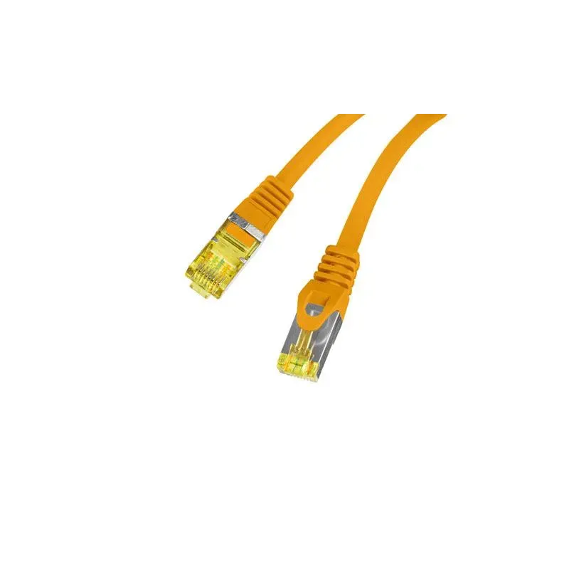 Patchcord Lanberg S/FTP kat.6A 2m LSZH CU fluke passed pomarańczowy