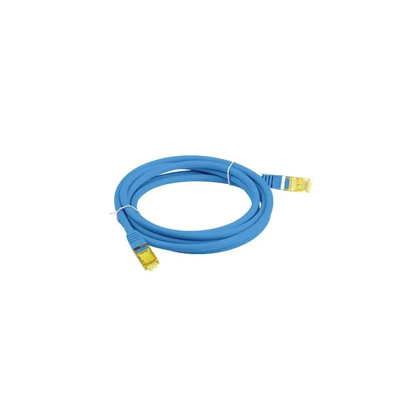 Patchcord Lanberg S/FTP kat.6A 10m LSZH CU fluke passed niebieski