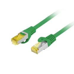 Patchcord Lanberg S/FTP kat.6A 10m LSZH CU fluke passed zielony