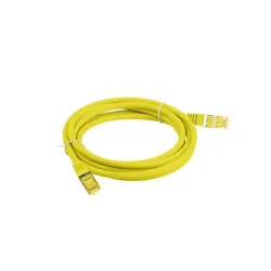 Patchcord Lanberg S/FTP kat.6A 10m LSZH CU fluke passed żółty
