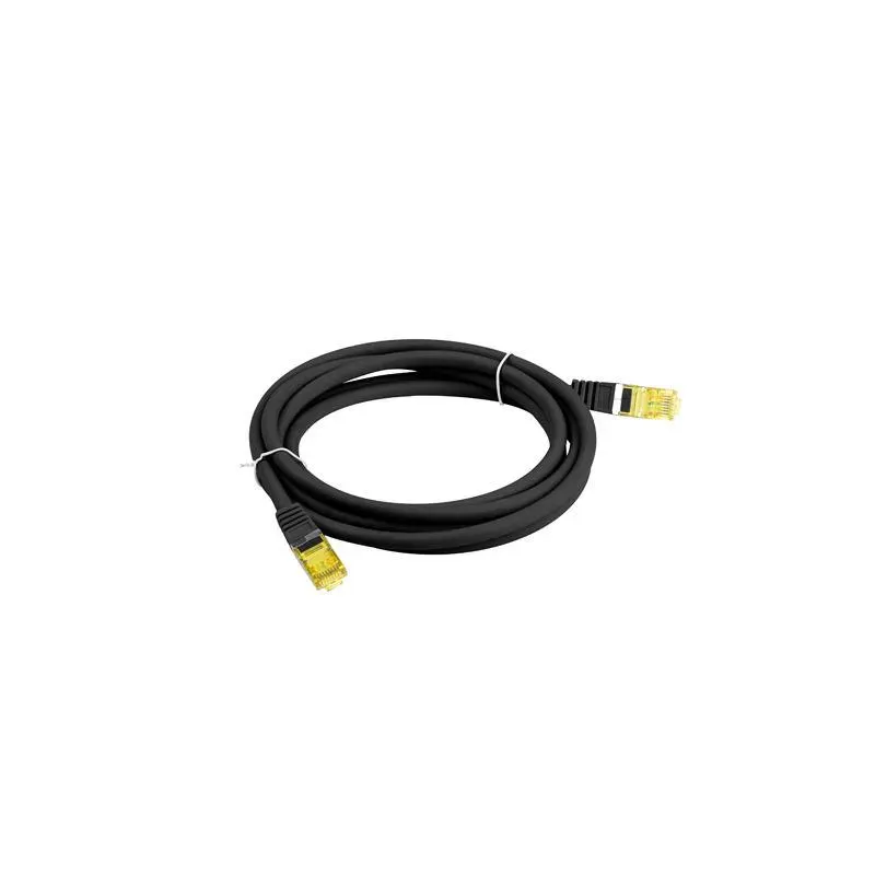 Patchcord Lanberg S/FTP kat.6A 15m LSZH CU fluke passed czarny