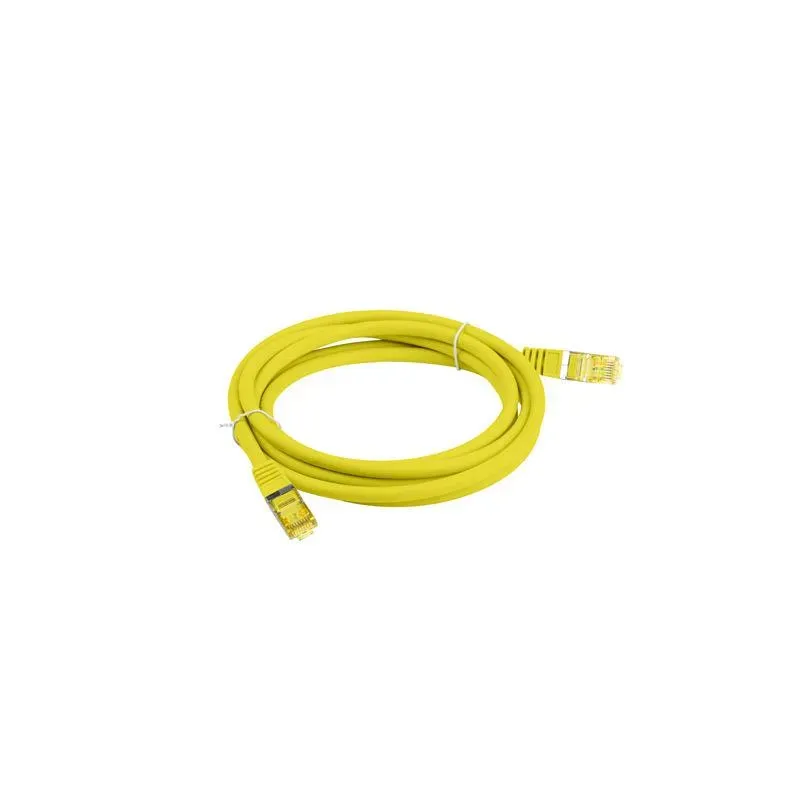 Patchcord Lanberg S/FTP kat.6A 20m LSZH CU fluke passed żółty