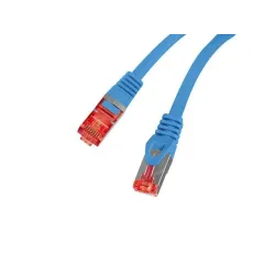 Patchcord Lanberg S/FTP kat.6 1m LSZH CU fluke passed niebieski