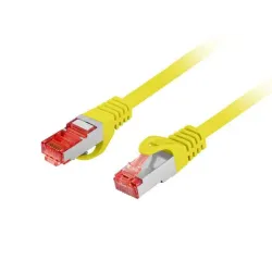 Patchcord Lanberg S/FTP kat.6 10m LSZH CU fluke passed żółty