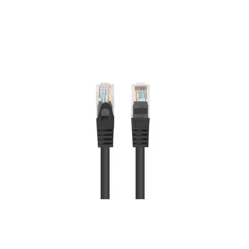 Patchcord Lanberg UTP kat.6 1m czarny 10-Pack