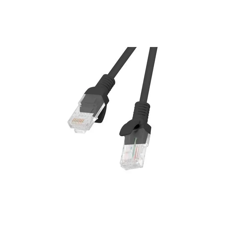 Patchcord Lanberg UTP kat.5e 5m czarny box fluke passed