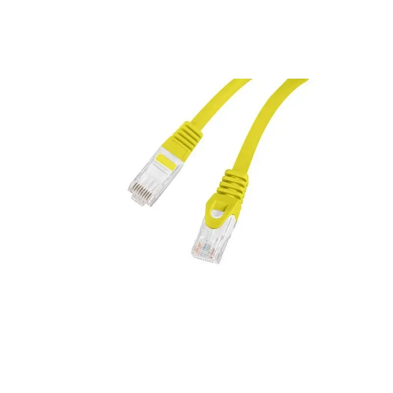 Patchcord Lanberg UTP kat.6 1m LSZH CU fluke passed żółty
