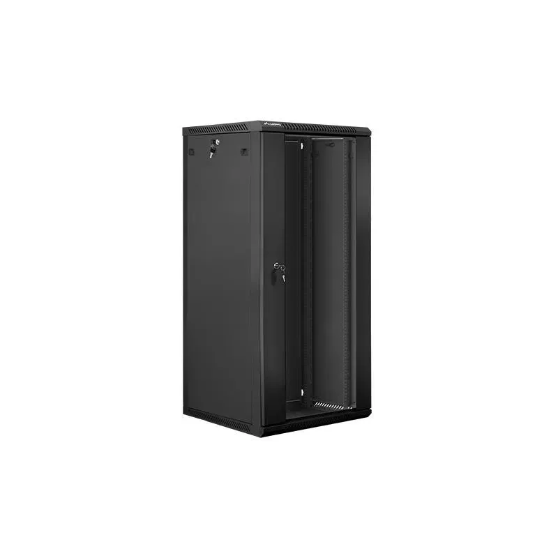 Szafa instalacyjna Rack wisząca 19" 27U 600x600 czarna Lanberg (flat pack)