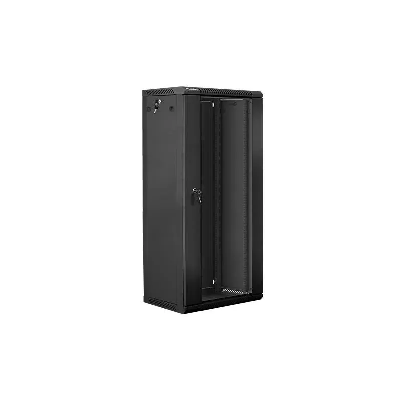 Szafa instalacyjna Rack wisząca 19" 27U 600x450 czarna Lanberg (flat pack)