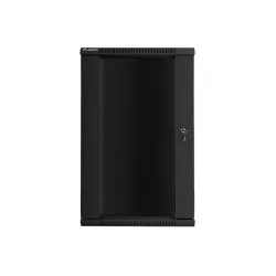 Szafa instalacyjna Rack wisząca 19" 22U 600x600 czarna Lanberg (flack pack)