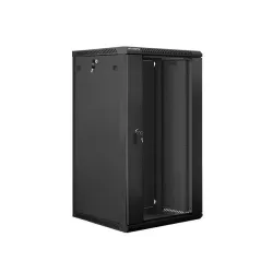 Szafa instalacyjna Rack wisząca 19" 22U 600x600 czarna Lanberg (flack pack)