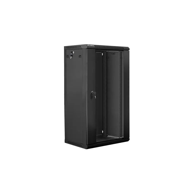 Szafa instalacyjna Rack wisząca 19" 22U 600x450 czarna Lanberg (flat pack)