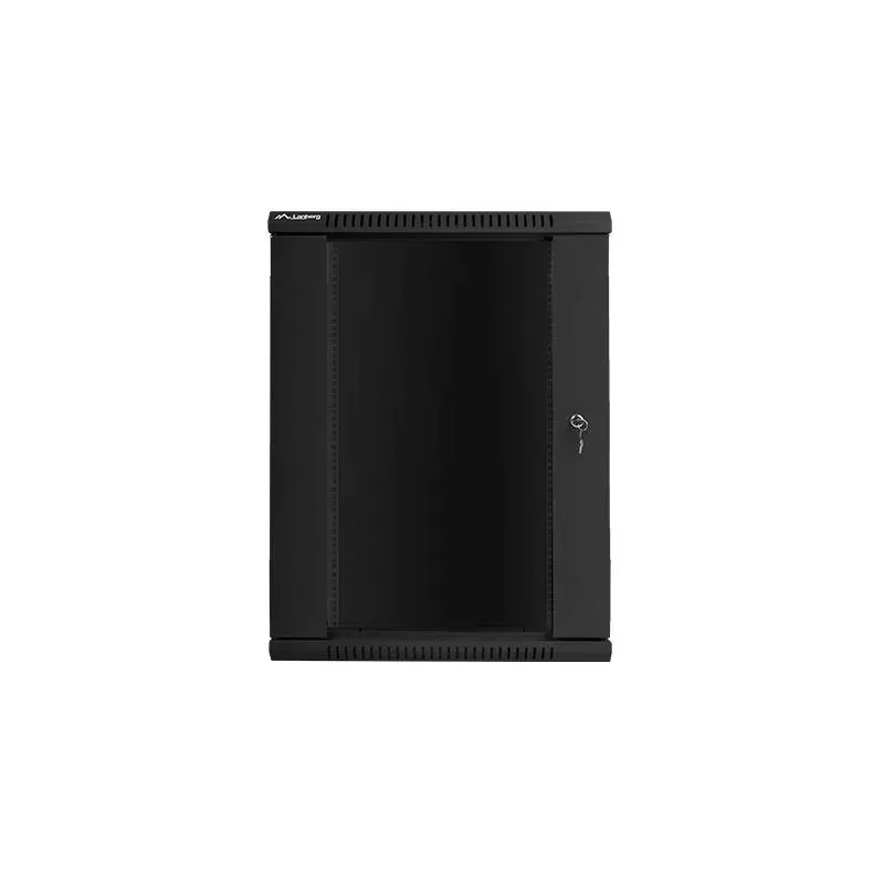 Szafa instalacyjna Rack wisząca 19" 18U 600x450 czarna Lanberg (flat pack)