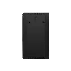 Szafa instalacyjna Rack wisząca 19" 18U 600x450 czarna Lanberg (flat pack)