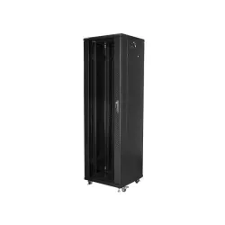 Szafa instalacyjna Rack stojąca 19" 42U 600x600 czarna | PartsPC.pl