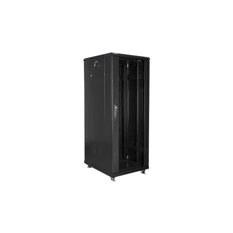 Szafa instalacyjna Rack stojąca 19" 32U 600x800 czarna Lanberg (flat pack)