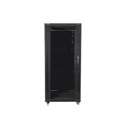 Szafa instalacyjna Rack stojąca 19" 27U 600x800 czarna Lanberg (flat pack)