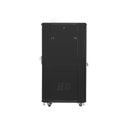 Szafa instalacyjna Rack stojąca 19" 27U 600x800 czarna Lanberg (flat pack)