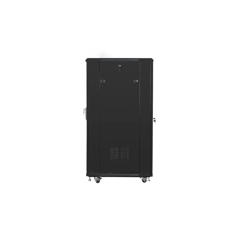 Szafa instalacyjna Rack stojąca 19" 27U 600x800 czarna Lanberg (flat pack)