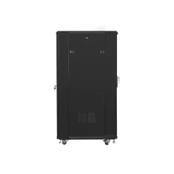 Szafa instalacyjna Rack stojąca 19" 27U 600x800 czarna Lanberg (flat pack)