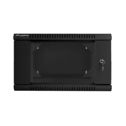 Szafa instalacyjna Rack dwusekcyjna wisząca 19" 6U 600x600 czarna Lanberg