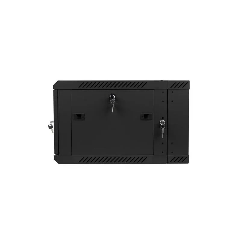 Szafa instalacyjna Rack dwusekcyjna wisząca 19" 6U 600x600 czarna Lanberg
